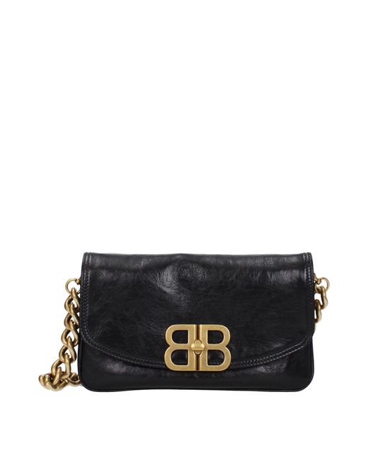 Balenciaga Umhängetaschen flattern Frauen Leder schwarz in Black für Herren