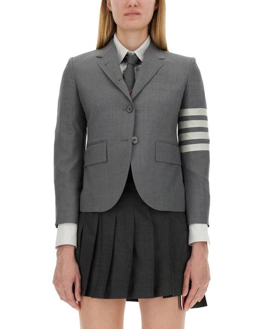 Thom Browne Gray Single-Breasted Jacket