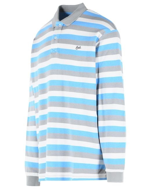 ERL Blue Cotton Polo Shirt