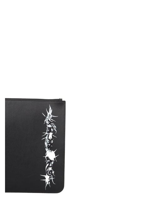 Givenchy Lederen Zakje in het Gray voor heren