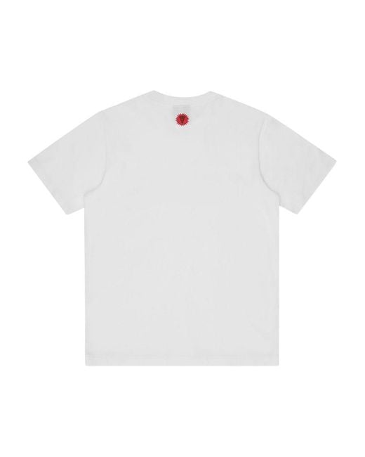 ICECREAM White Running Dog Cotton T-Shirt for men