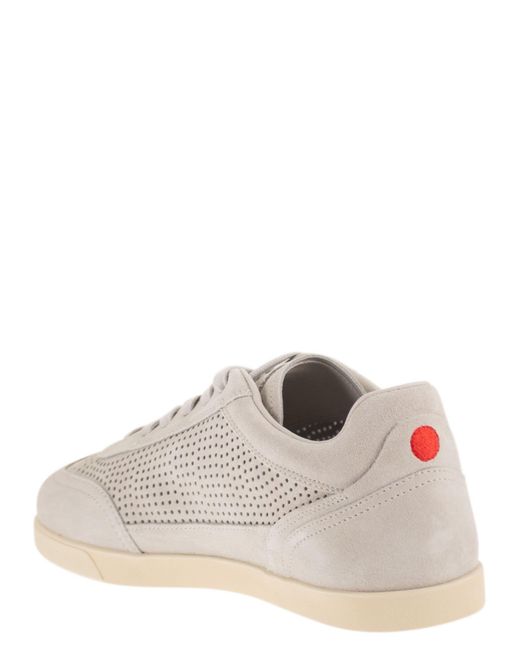 Kiton Multicolor Perforated Calfskin Sneakers for men