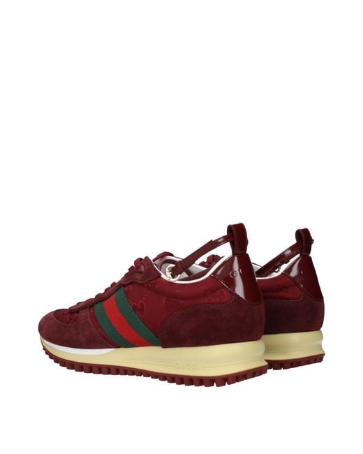 Gucci Red Sneakers Fabric