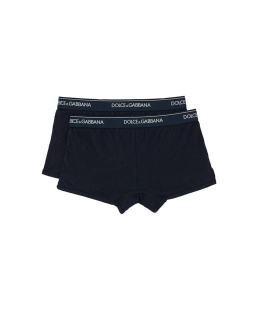 Dolce & Gabbana Blue Confezione Da Due Boxer