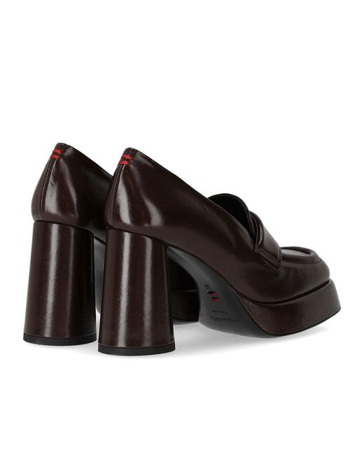 Halmanera Brown Glaze Dark Heeled Loafer