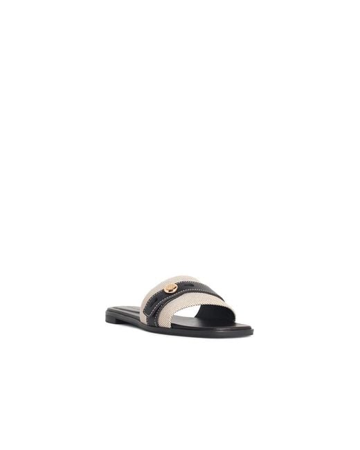 Tory Burch White 'Romy' Leather Blend Slippers