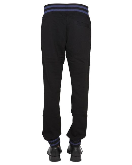 Versace Jeans Couture Black Jogging Pants With Elastic for men