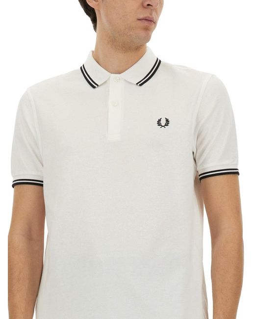 Comme des Garçons White "Strong Will" Polo Shirt