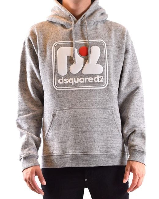 DSquared² Gray Heathered Hooded Sweatshirt for men