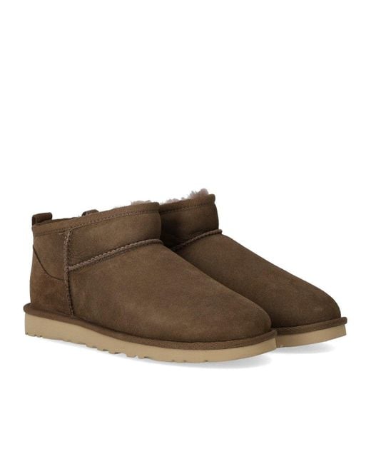 Ugg Brown Classic Ultra Mini Hickory Boot for men