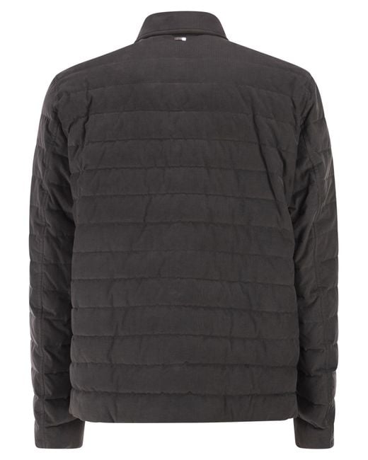 Herno Black Shirt-Style Down Jacket for men