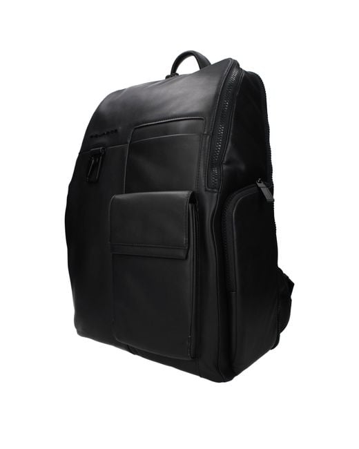 Piquadro Black Backpacks And Waist Bags Leather