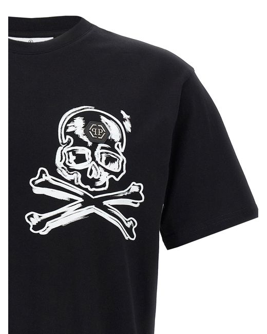 'Skull & Bones' T-shirt Philipp Plein en coloris Black