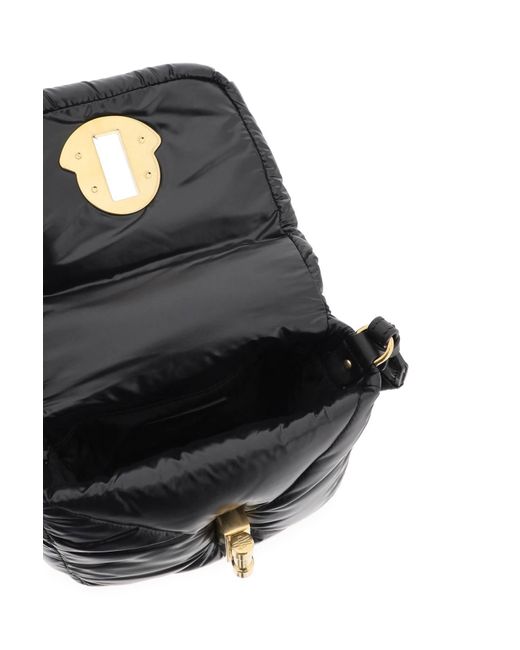 Moncler Black Basic Fmini Puff Shoulder Bag