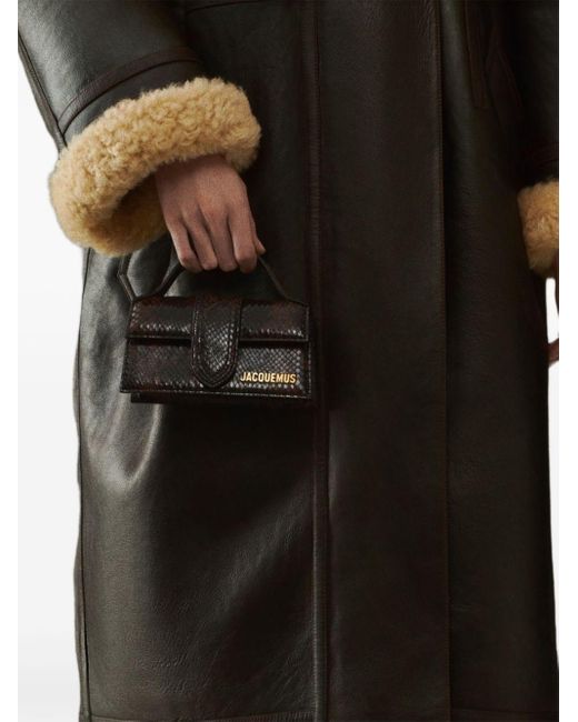 Jacquemus Black The Bambino Top-Handle Leather Clutch Bag