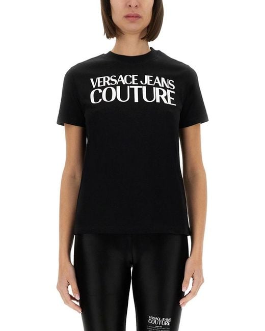 Versace Jeans Couture Black Cotton Jersey T Shirt