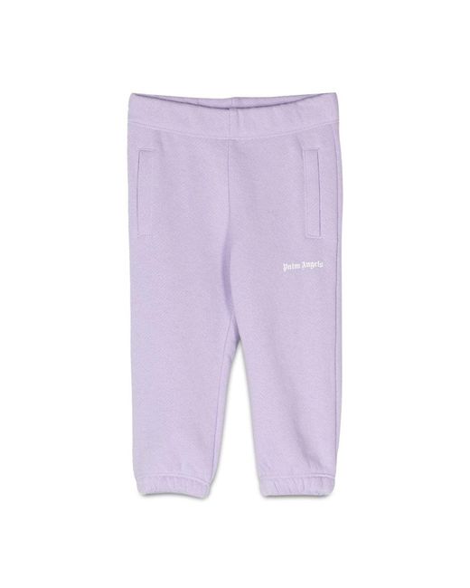 Palm Angels Purple Logo Sweat Pants