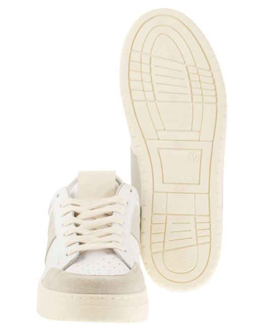 SAINT SNEAKERS Sail Leather And Suede Trainers in het White voor heren