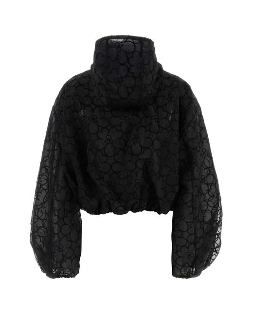 CECILIE BAHNSEN Black Aisha Blouson Jacket Felicia Embroidery