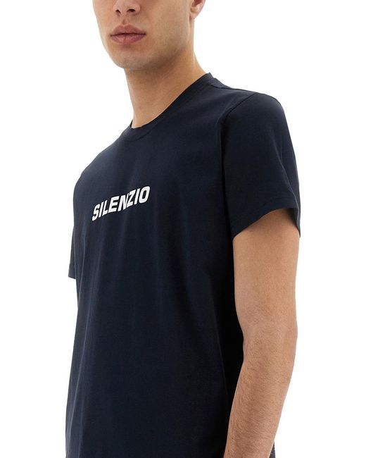 Aspesi Blue Printed T-Shirt for men