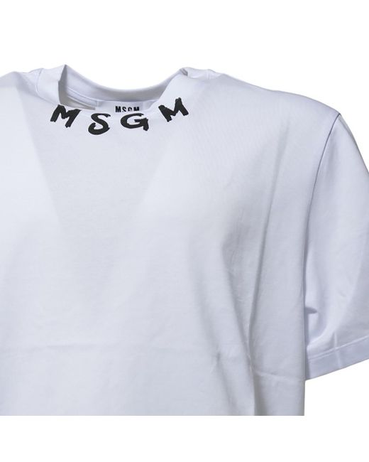 MSGM T-shirts En Polo's in het Blue