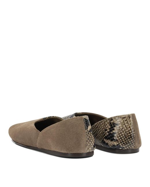 Khaite Brown "Jane" Classic Ballet Flats