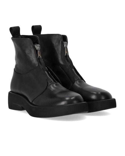 Elena Iachi Black Zipped Ankle Boot for men
