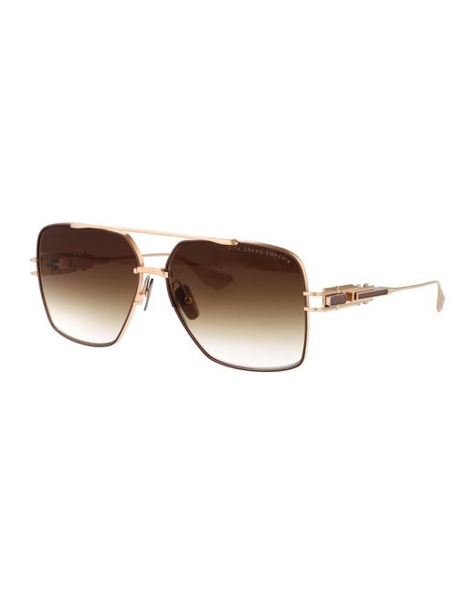 Dita Eyewear Brown Aviator Sunglasses Dts159 A 05 05