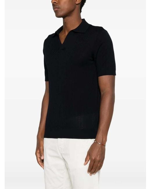 Montecore Black V Neck Knit T Shirt