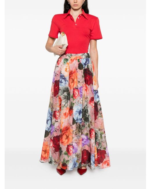 Alice + Olivia Alice + Olivia Nilda Maxi Rok in het Red