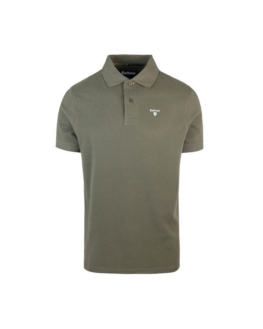 Barbour Green Polo Piquet Verde