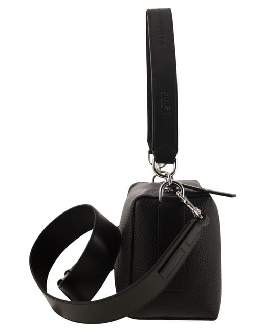 Hogan Black Script Mini Leather Top Box