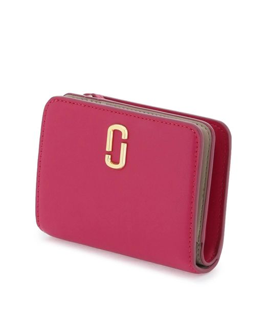 Marc Jacobs De J Marc Mini Compact -portemonnee in het Pink