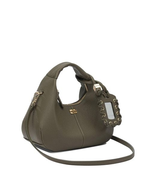 Ganni Green "Hobo" Small Hand Bag