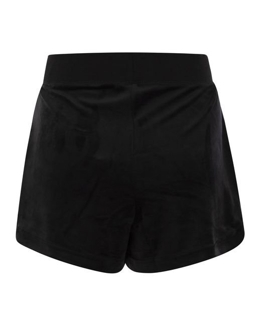 Pantalones cortos de terciopelo de alta costura Juicy Couture de color Black