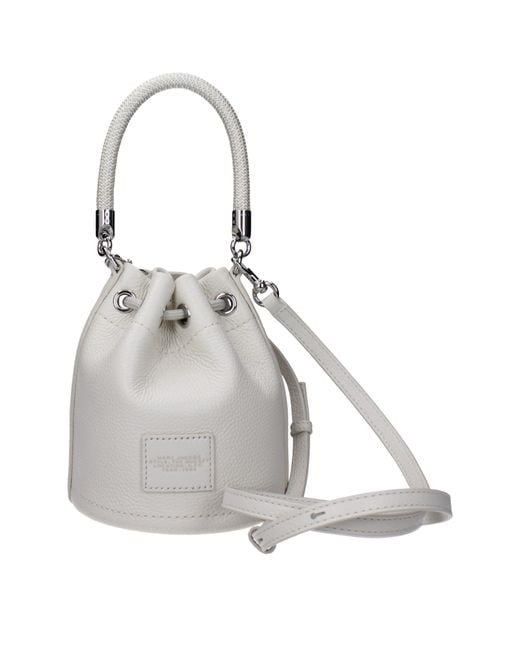 Marc Jacobs Hand Tags De Emmerket Tag Vrouwen Leder Wit/katoen in het Gray