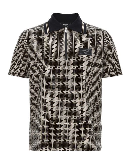 Balmain 'pb' Polo Shirt in het Black voor heren