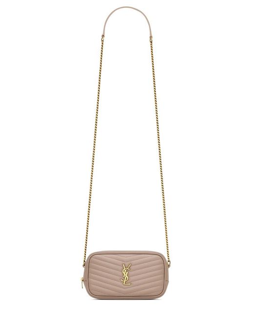 Saint Laurent White Mini "Lou" Bag