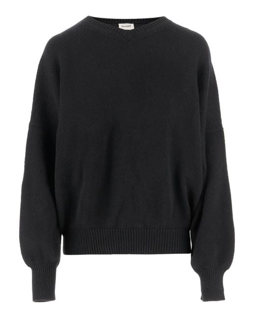Jersey de cachemir wolfe Khaite de color Black