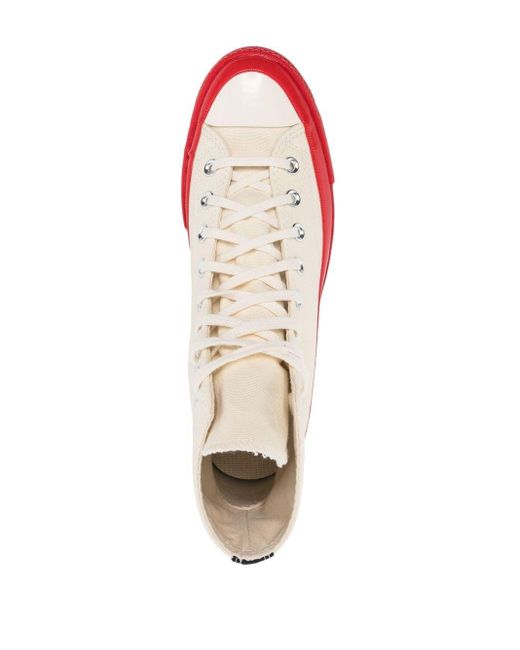 COMME DES GARÇONS PLAY Red Chuck Taylor High Top Sneakers