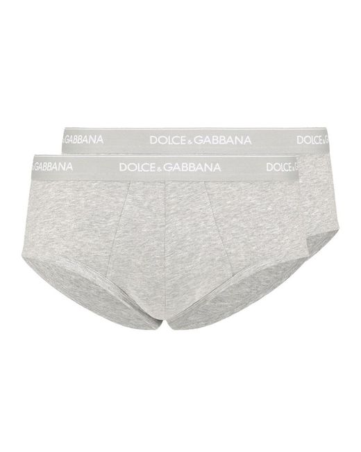 Dolce & Gabbana Bi Pack Briefs "brando" in het White