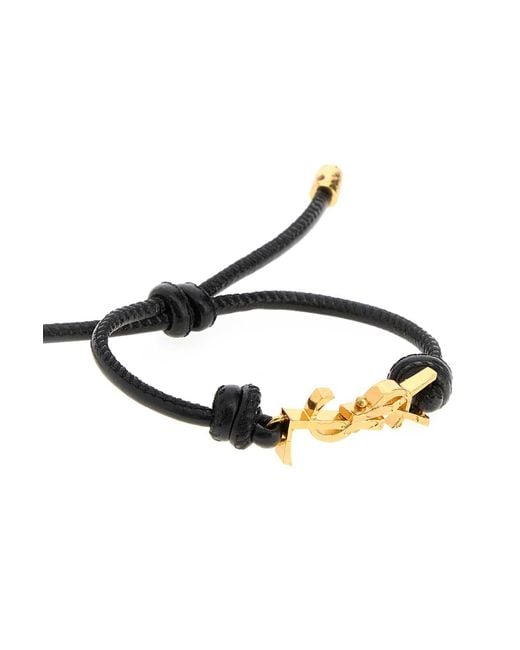 Saint Laurent Black Ysl Bracciale