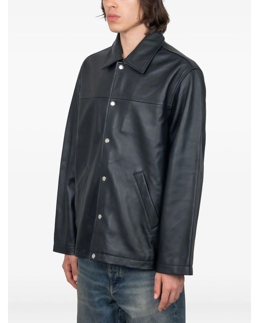 sunflower Gray Coach Leather Jacket