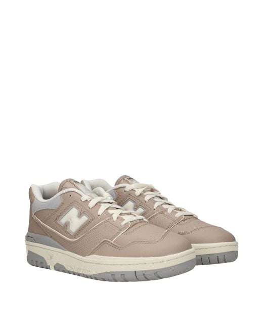New Balance Gray Sneakers 550 Uomo Pelle/Tortora for men