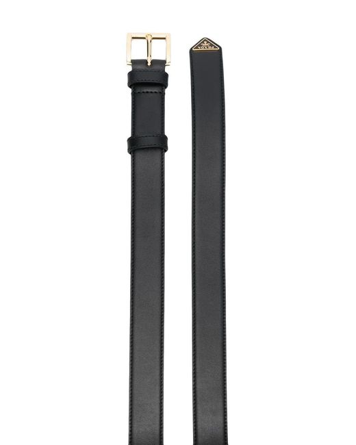 Prada Black Buckle-Fastened Leather Belt
