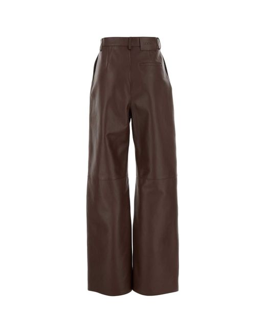 Loewe Brown Chocolate Nappa Leather Pant