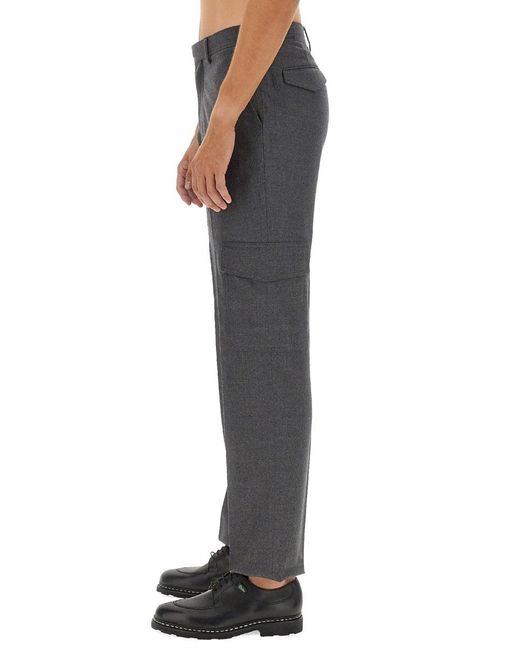 Lardini Gray Wool Pants for men