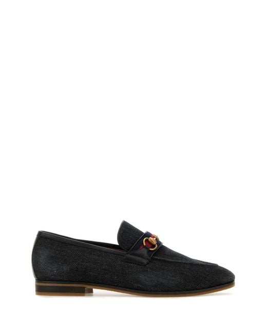 Gucci Black Denim Loafers for men