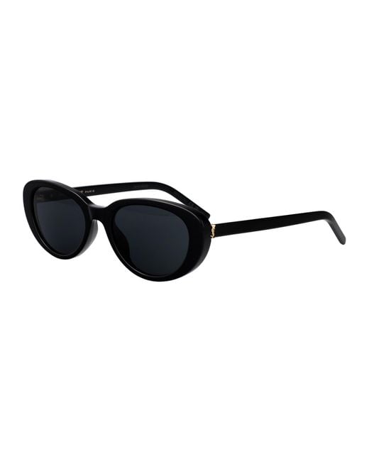 Saint Laurent Black Round Sunglasses Sl M154 001