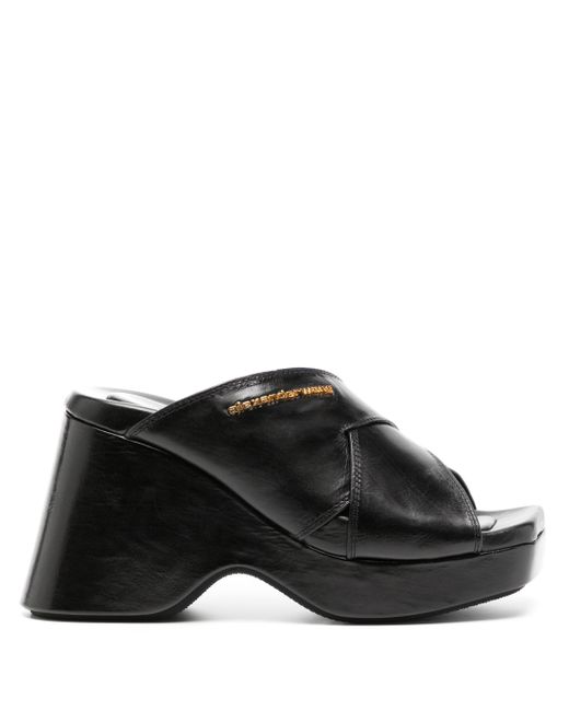 Alexander Wang Black Float Criss Cross Wedge Sandal for men